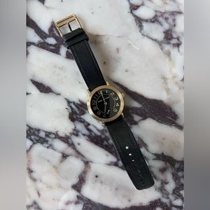 Marc Jacobs Black Leather Riley Watch MJ1471